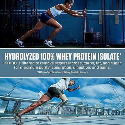 Dymatize ISO 100 Fudge Brownies - Ultra-Pure Whey Protein Isolate for Fast Digestion