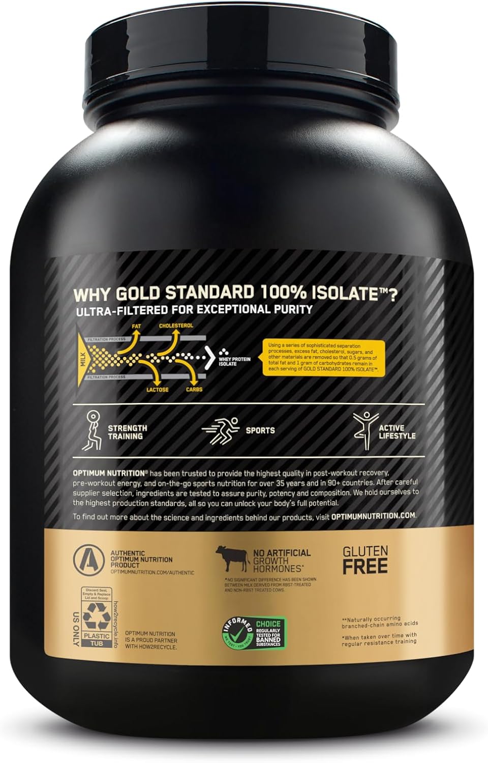 GOLD STANDARD Isolate 100% for Muscle Support & Recovery - Chocolate