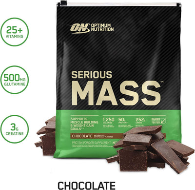 Optimum Nutrition Serious Mass Chocolate Mass Gainer - Supports Muscle Building & Weight Gain