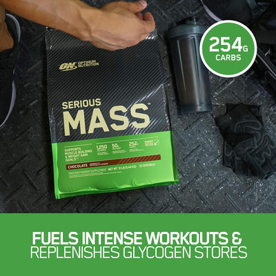 Optimum Nutrition Serious Mass Chocolate Mass Gainer - Supports Muscle Building & Weight Gain